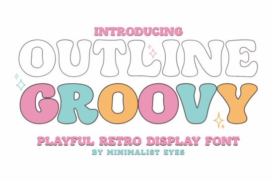 Outline Groovy Font